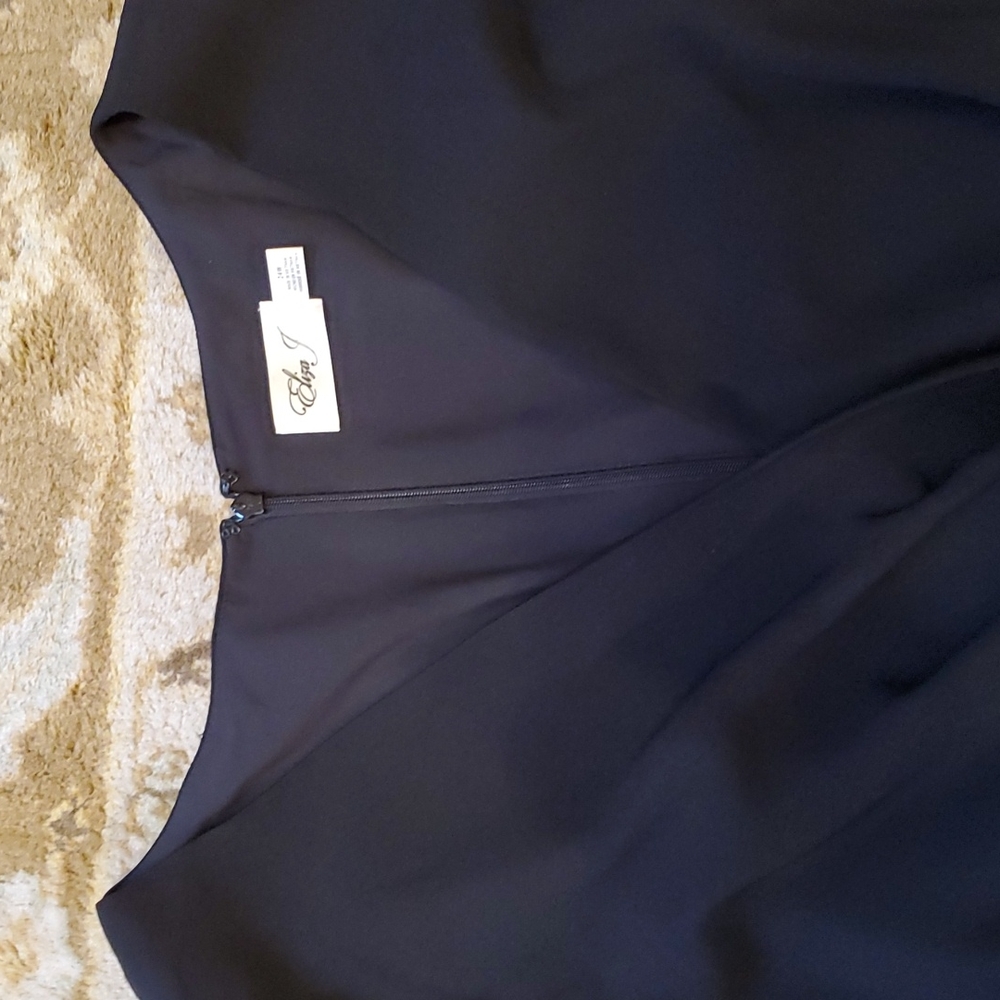 Eliza J Black Sequine wrap detail ankle wide leg jumpsuit vneck Sleeveless 24 W - Picture 13 of 13